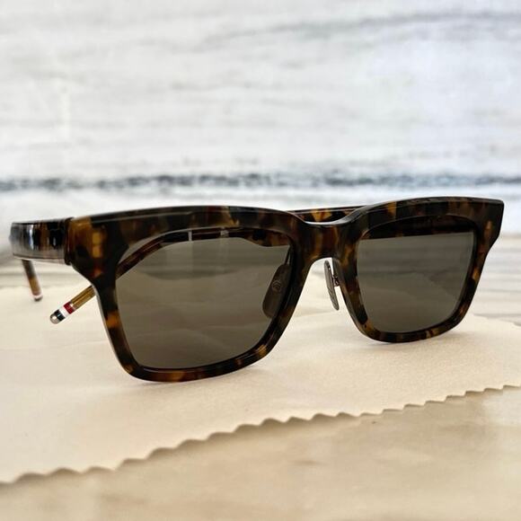 Thom Browne - 418 Square-Frame Tortoise shell Acetate Sunglasses - Picture 1 of 9